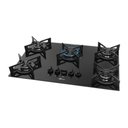 Ver imagem 2 de Cooktop a Gás Fischer 5 Bocas Fit Line Trempe Iron Preto Bivolt