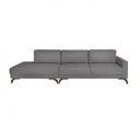 Ver imagem 2 de Sofa 2 Lugares 337cm com Chaise Pes em Imbuia Veludo