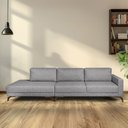 Ver imagem 1 de Sofa 2 Lugares 337cm com Chaise Pes em Imbuia Veludo