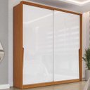Ver imagem 1 de Guarda Roupa 2 Portas de Correr e 2 Gavetas Porto Freijo/branco - Politorno