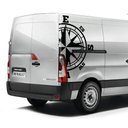 Ver imagem 1 de Par de Adesivos para Carro Aventureiro Bússola Camper-Grande 48x68cm