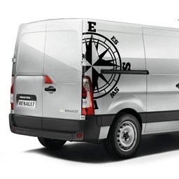 Par de Adesivos para Carro Aventureiro Bússola Camper-Grande 48x68cm - 1