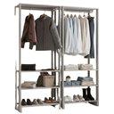 Ver imagem 1 de Kit 2 Closet Modulado 3 Prateleiras 200x80 Cm Ey101 Novam - Branco