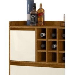 Buffet / Aparador Imperio Retrô Com Adega Cor Off White EJ Móveis - 3