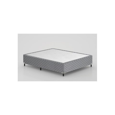 Cama Box Base Solteirão Poliester(96x203) - Cinza