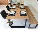 Ver imagem 2 de Mesa Estilo/Modelo Industrial com 2 Bancos (2,20 x 0,90)