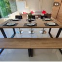 Ver imagem 3 de Mesa Estilo/Modelo Industrial com 2 Bancos (2,20 x 0,90)