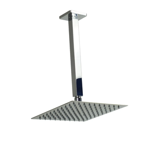 Kit Chuveiro Teto Quadrada 25x25cm Cromada Inox e 2 Acabamento