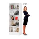 Ver imagem 5 de Estante de Livros 54CMX180CM 4 Prateleiras Clarice Branco