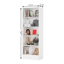 Ver imagem 3 de Estante de Livros 54CMX180CM 4 Prateleiras Clarice Branco