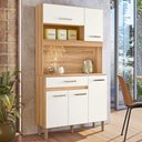 Ver imagem 1 de Cozinha Compacta Magazin 5 Portas 1 Gaveta Freijó/Off White Cristal - Nicioli