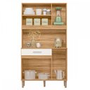 Ver imagem 3 de Cozinha Compacta Magazin 5 Portas 1 Gaveta Freijó/Off White Cristal - Nicioli