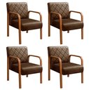 Ver imagem 1 de Kit 4 Poltronas Lara Cor:Veludo Marrom 260
