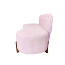 Ver imagem 3 de Sofá 3 Lugares Orgânico Curvo Tókio 180cm Couro Rosa Bebê