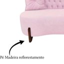 Ver imagem 6 de Sofá 3 Lugares Orgânico Curvo Tókio 180cm Couro Rosa Bebê