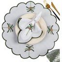 Ver imagem 3 de Jogo Americano Sousplat Mesa Posta Bordado Guardanapo 12 Peças:Tropical