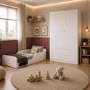 Ver imagem 3 de Jogo de Quarto Infantil com Minicama Montessoriana e Guarda-Roupa Encanto Multimóveis MP4840 Branco