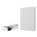 Ver imagem 1 de Jogo de Quarto Infantil com Minicama Montessoriana e Guarda-Roupa Encanto Multimóveis MP4840 Branco