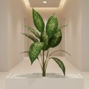 Ver imagem 6 de Conjunto 8 Arbustos Filodendro Artificiais Planta Permanente Folhagem Duradoura Decoração Realista