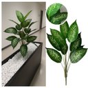 Ver imagem 5 de Conjunto 8 Arbustos Filodendro Artificiais Planta Permanente Folhagem Duradoura Decoração Realista