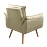Kit 2 Poltronas Decorativa Opala Pés Palito - Suede Bege - 3