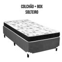 Ver imagem 3 de Cama Box Solteiro Suede Cinza + Colchão Espuma D20 Bambo Branco Bueno Sono (52x78x188)