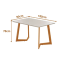 Ver imagem 7 de Mesa Fineza 6 Cadeiras Esmeralda Courino Jcm - Cinamomo/off