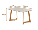 Ver imagem 7 de Mesa Fineza 6 Cadeiras Esmeralda Courino Jcm - Cinamomo/off