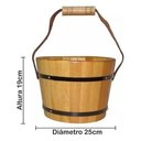 Ver imagem 2 de Balde em Madeira para Sauna Seca - Sodramar So000767