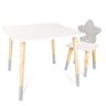 Mesa e Cadeira Infantil Mdf Estrela - Cinza - 1