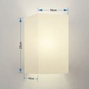 Ver imagem 3 de Arandela Retangular Retro Vivare Md-2002 Cúpula em Tecido 25/16x10cm - Bivolt - Branco - 110V/220V