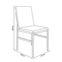 Ver imagem 6 de Conjunto de Jantar Mesa Mônaco 90cm Tampo Branco com 4 Cadeiras Estofadas Pretas