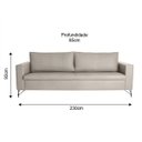 Ver imagem 3 de Sofa 230cm Pes em Aco Carbono Linho Adrian