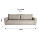 Ver imagem 3 de Sofa 230Cm Pes Em Aco Carbono Linho Adrian 