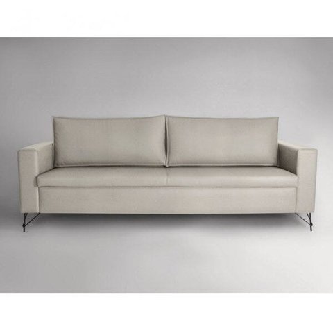 Sofa 230Cm Pes Em Aco Carbono Linho Adrian
