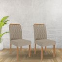 Ver imagem 2 de Cadeira para Mesa de Jantar Jogo de 2 Cadeiras Mdf Paola Wood Cimol Madeira/bege