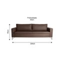 Ver imagem 3 de Sofa 3 Lugares 230cm Pes em Aco Carbono Veludo Adrian