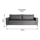 Ver imagem 3 de Sofa 2 Lugares 190cm Pes em Aco Linho Adrian