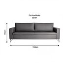 Ver imagem 3 de Sofa 2 Lugares 190Cm Pes Em Aco Linho Adrian