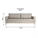 Ver imagem 3 de Sofa 2 Lugares 190cm Pes em Aco Linho Adrian