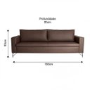 Ver imagem 3 de Sofa 2 Lugares 190cm Pes em Aco Veludo Adrian