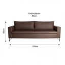 Ver imagem 3 de Sofa 2 Lugares 190Cm Pes Em Aco Veludo Adrian 