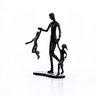 Escultura Decorativa em Metal Preto Pai e Filhos 19x15 cm - D’Rossi - 5