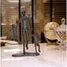 Escultura Decorativa em Metal Preto Pai e Filhos 19x15 cm - D’Rossi - 2