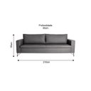 Ver imagem 3 de Sofa 3 Lugares 210cm Linho Pes Aco Adrian