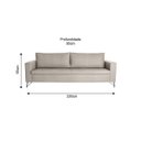 Ver imagem 3 de Sofa 3 Lugares 230cm Pes em Aco Linho Adrian