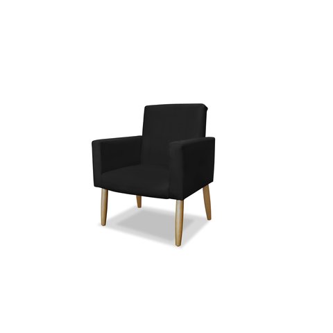 POLTRONA NINA DECORATIVA SALA E ESCRITORIO:preto