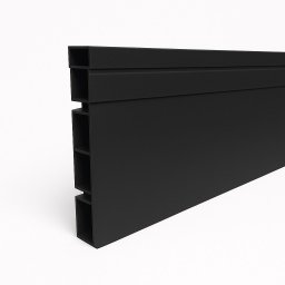 Rodapé 10cm X 2,7m Pvc Preto Fosco - 1