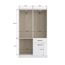 Ver imagem 5 de Guarda-Roupa Solteiro 4 Portas 1 Porta Basculante 1 Gaveta Marbella Doripel