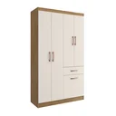 Ver imagem 3 de Guarda-Roupa Solteiro 4 Portas 1 Porta Basculante 1 Gaveta Marbella Doripel
